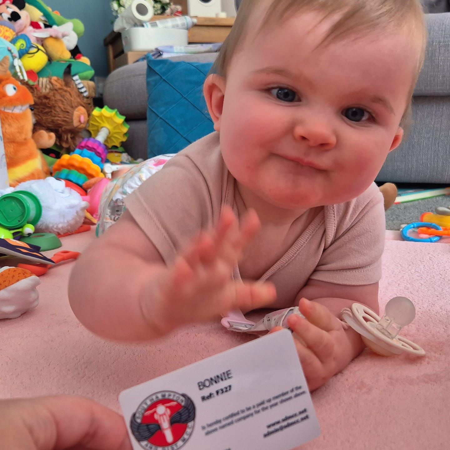 Youngest member & her card.jpg